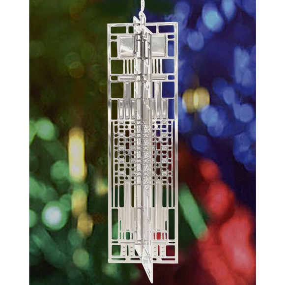 Frank Lloyd Wright Dana Art Glass Wrightsicle Christmas Tree Ornament NIB - Picture 1 of 13